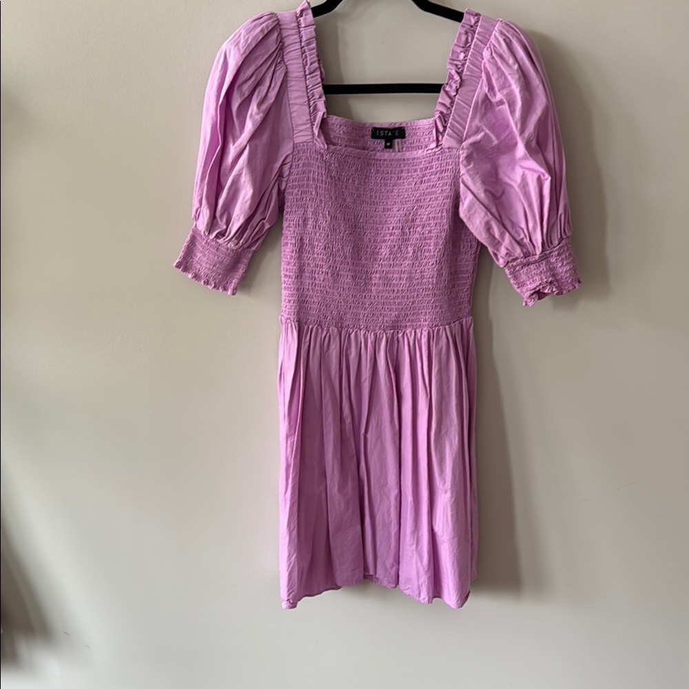 1.State lilac Puff Sleeve Dress